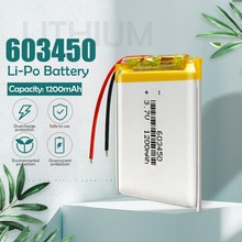 3,7 v 1200mAh 603450 Lithium Li-Ion Polymer Batterie für GPS PSP DVD MP4 Handy, Mobiltelefon Video spiel E-bücher Pad Tablette PC Bluetooth Lautsprecher