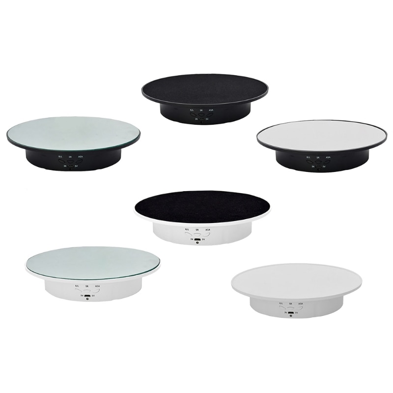 3 geschwindigkeiten 20cm Intelligente Elektrische Rotierenden Anzeige-ständer Spiegel Plattenspieler Schmuck Halfter Batterie/USB Energie