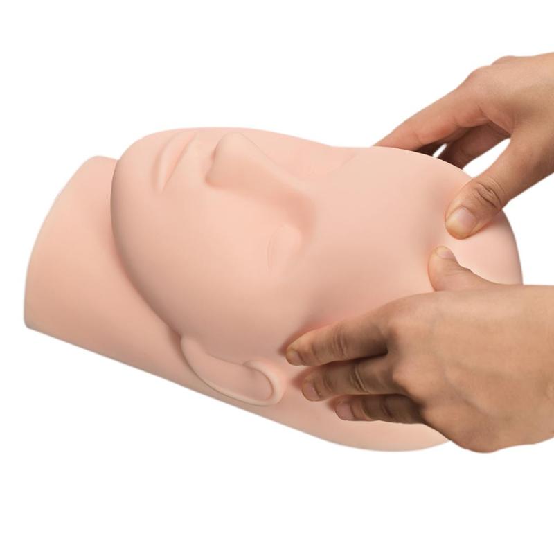 1pc Massage Gefälschte Mannequin Kopf Flach Auge Gesichts Wimpern Wimpern Verlängerung machen-hoch Praxis Kosmetische Haar praxis werkzeuge