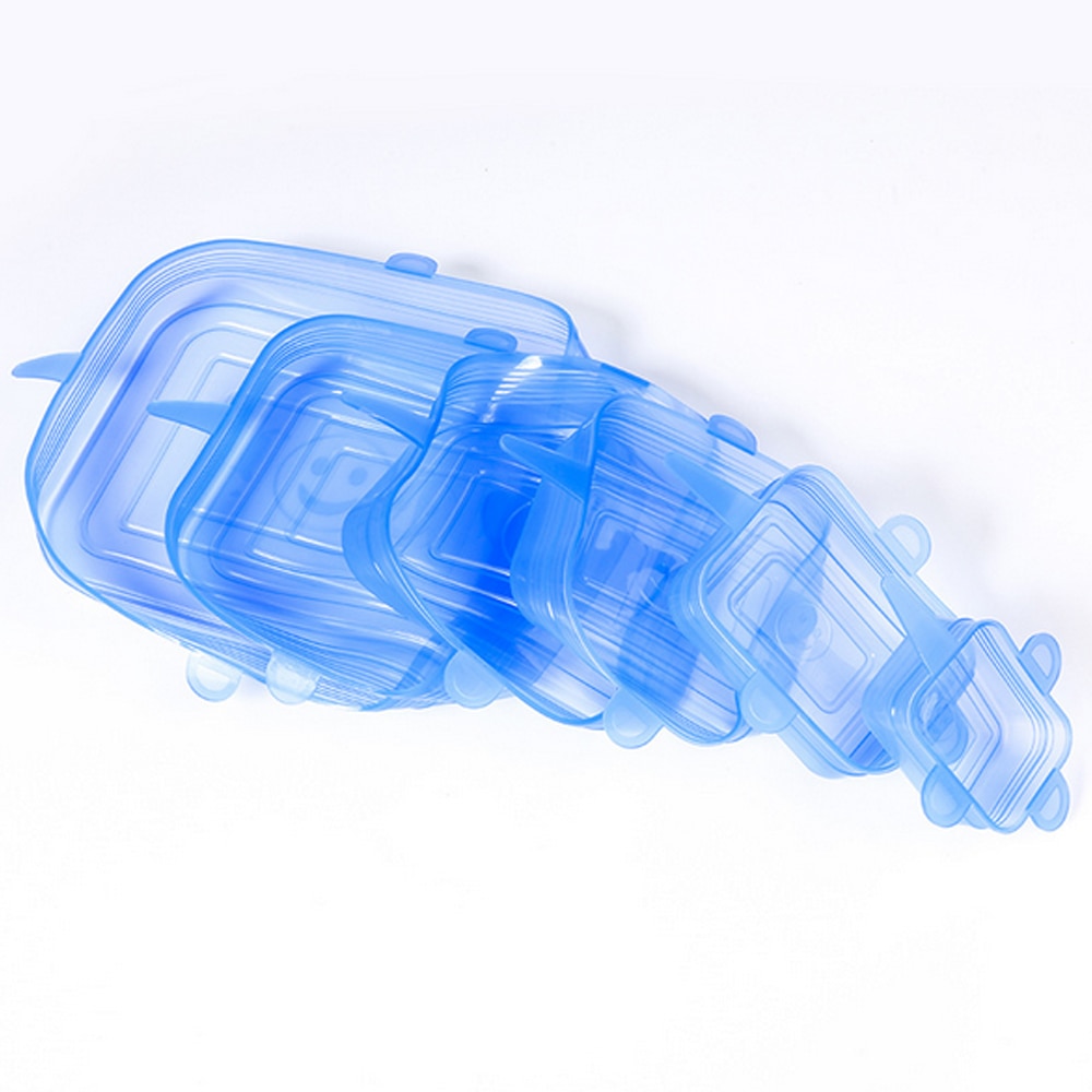 Behogar 6 stücke Silikon strecken Deckel Universal- Deckel Schüssel Topf Deckel Abdeckung Küche Pfanne Kochen Lebensmittel Frische Abdeckung Elastische Dichtung frische Abdeckung