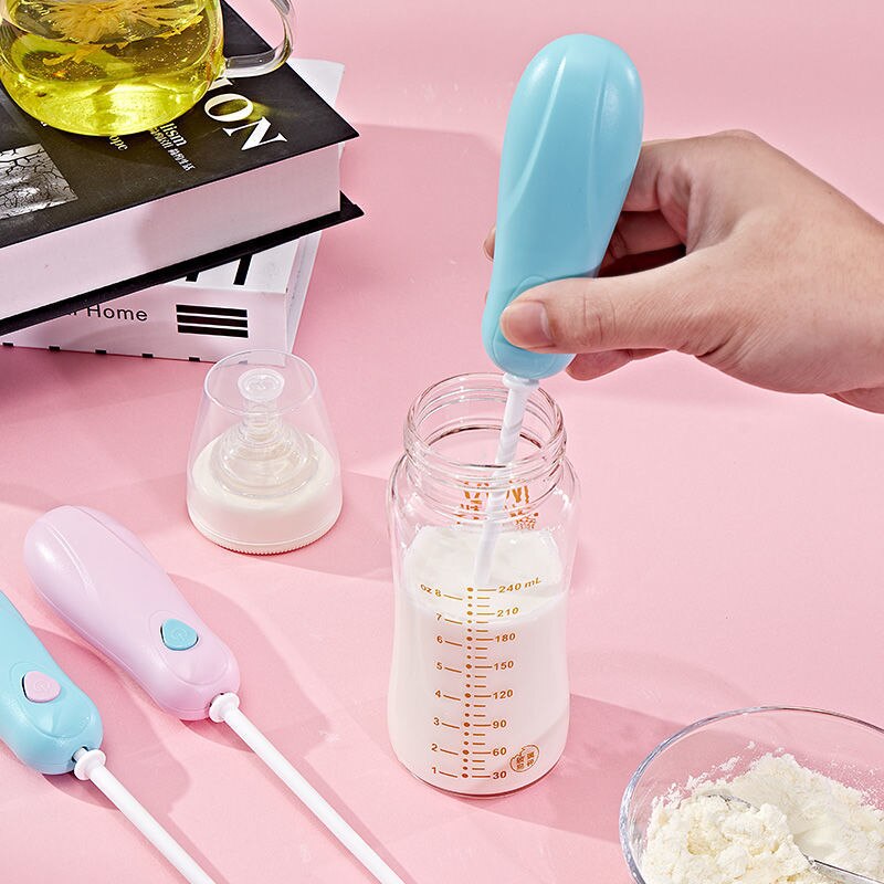 Mini Milch Rührgerät Milch Pulver Rührgerät tragbar Handheld Elektrische Milchaufschäumer Schneebesen Rührgerät Rührgerät Haushalt Baby Fütterung