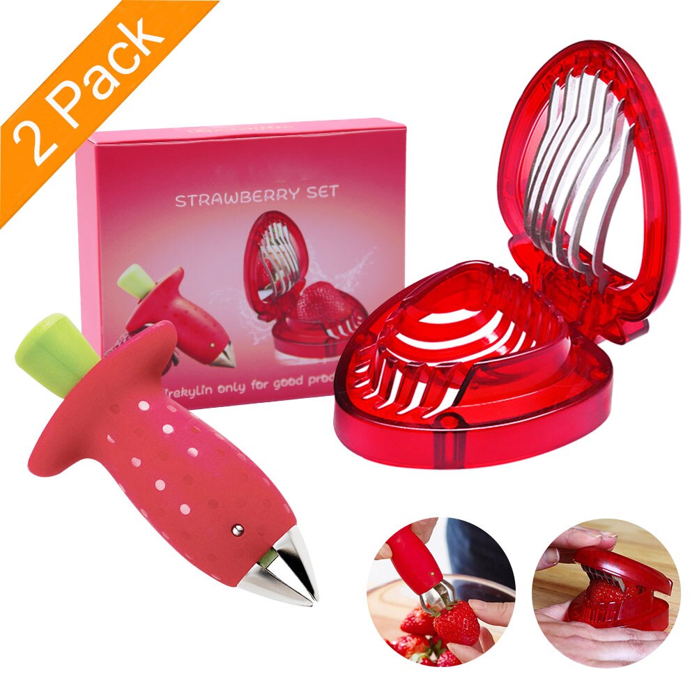 HEIßER Erdbeere Schneidemaschine Cutter Corer Obst Gerät Werkzeuge Erdbeere Stengel Entferner Obst Carving Werkzeuge Salat Cutter Kuchen Dekoration