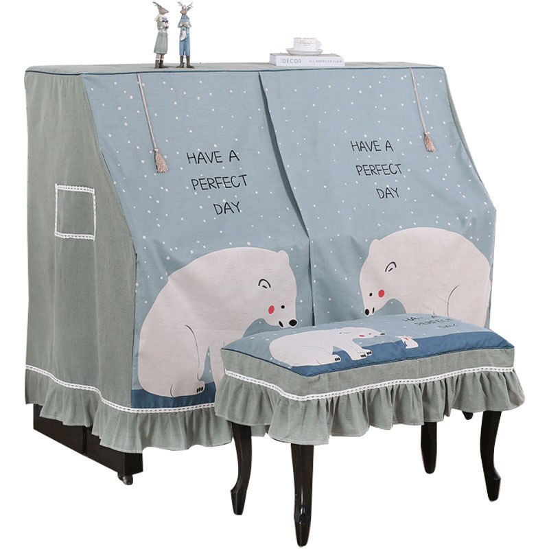 Europäischen Klavier Abdeckung setzt Allgemeine Moderne Staubdicht Klavier Abdeckung Hocker Sitze Abdeckung Wohnkultur Voll Abdeckung Klavier Staub Abdeckung