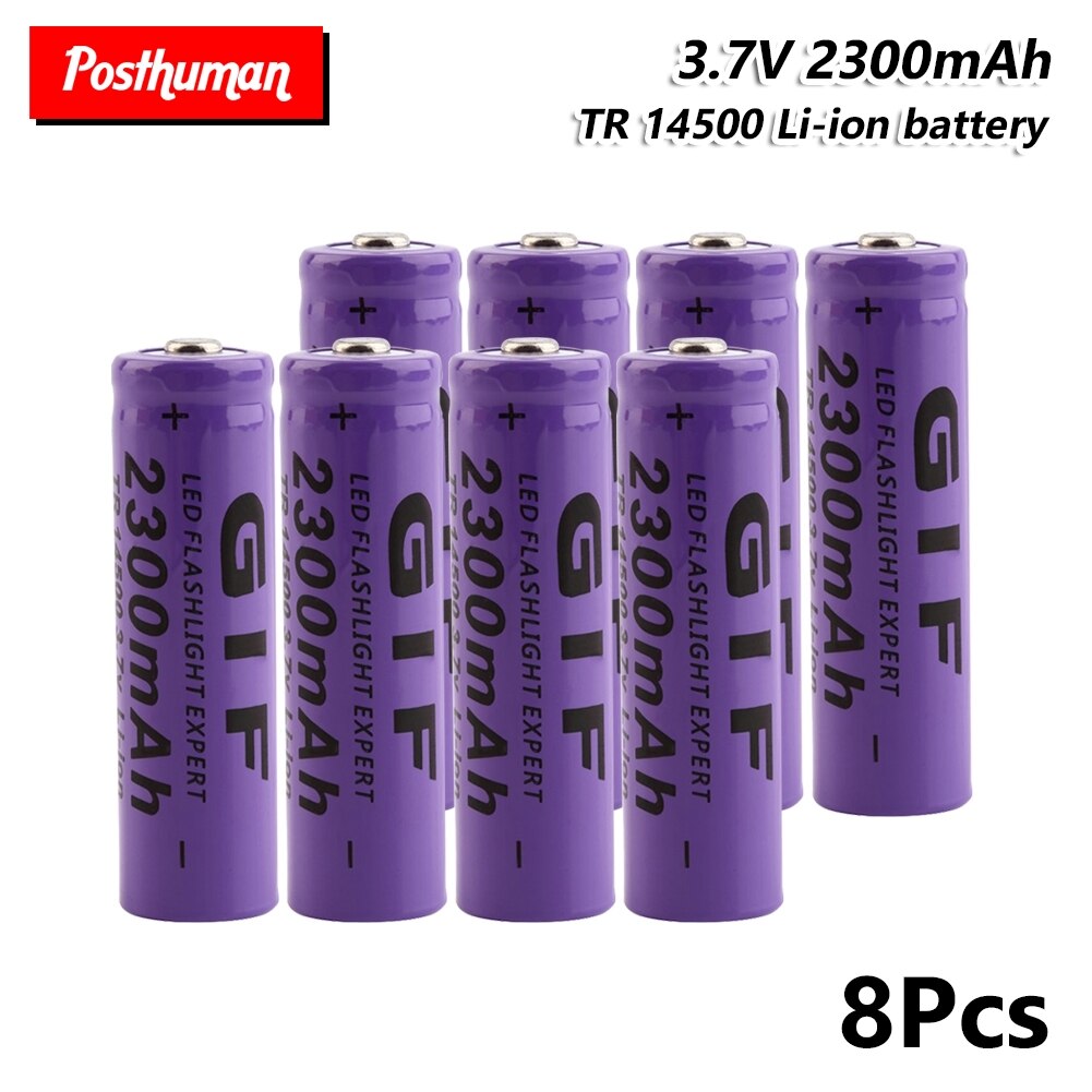 GIF 14500 Lithium Li-ionen-akku 2300mAh 3,7 V Wiederaufladbare Zelle Für Taschenlampe Mini Fan Gamepad Taschenlampe LED Taschenlampe