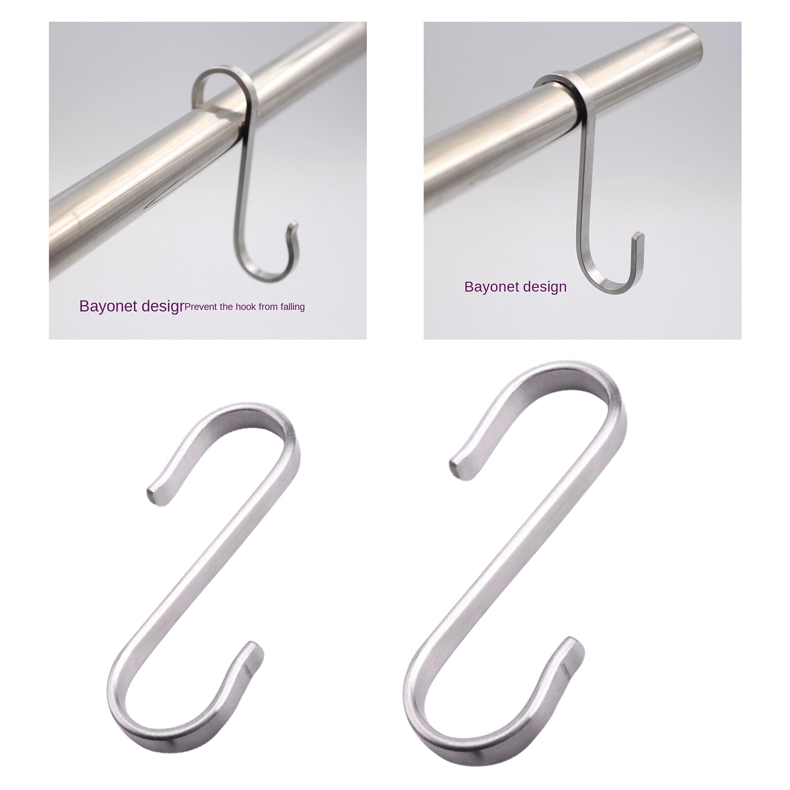 S Haken Küche Haken Schlafzimmer KleiderbüGel für Hängen Geschirr Pfanne Töpfe Utensilien Wandschrank Kleidung Taschen Handtücher Pflanzen