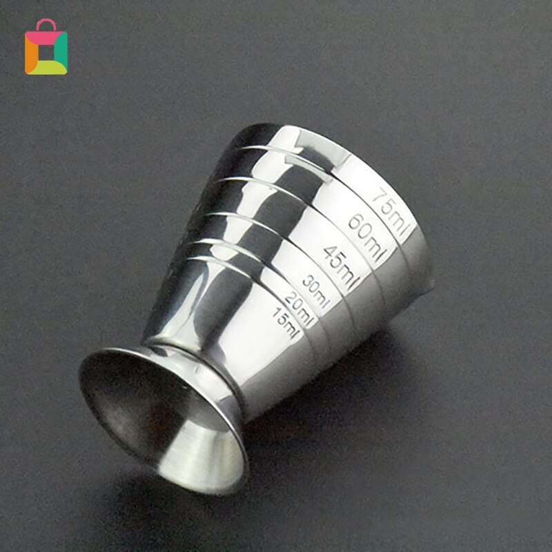 75ML Edelstahl Messbecher Unze Bar Cocktail Getränk Rührgerät Schnaps Messbecher Werkzeug Küche Gemütliche
