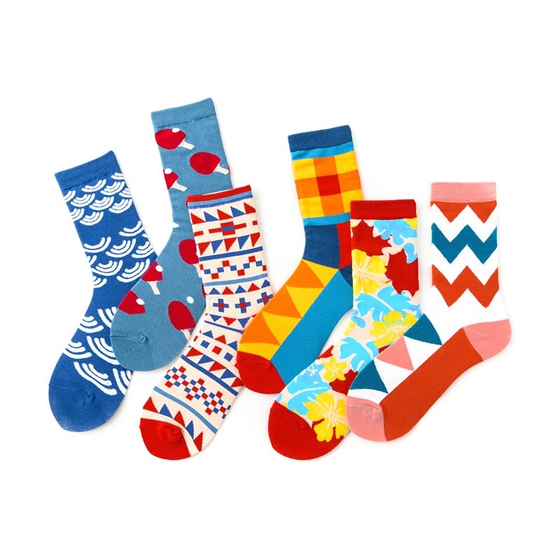 Frauen Männer unisex Socken Kurze Lustige Baumwolle Socken Bunte Schlittschuh Harajuku Socken Druck Warme Socke Weihnachten