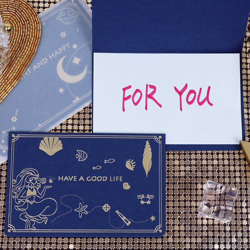 Karte Kreative Meerjungfrau Raum Gruß Karte Danke Karte mit Umschlag Valentinstag Kleine Karte Einladung karte