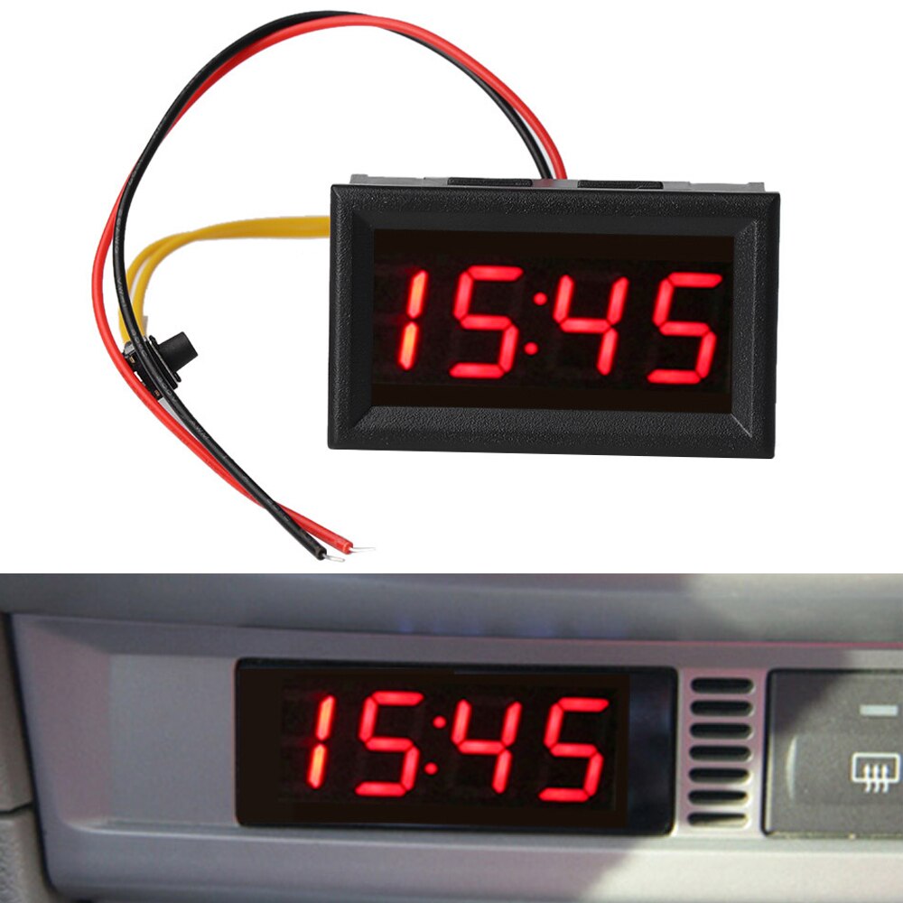 Universal- LED Automobil Auto Elektronische Uhr Uhren Auto LED Zeit Anzeige Digitale Uhr DIY Geändert Motorrad Armaturenbrett Uhr