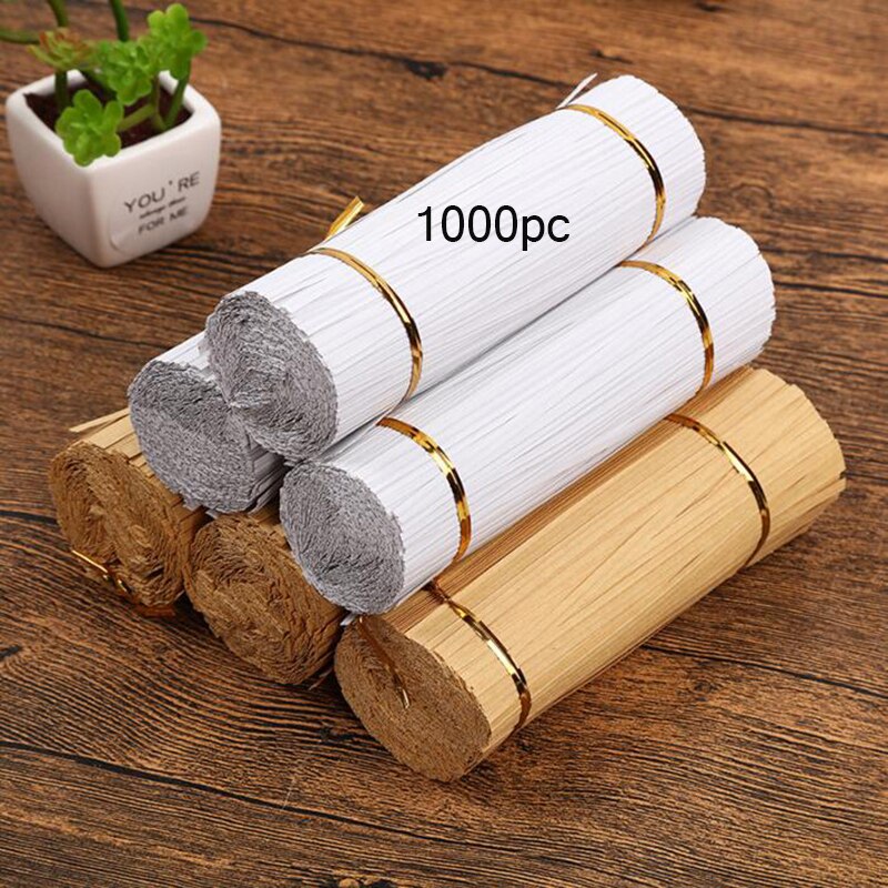 Kraft Papier Twist Krawatten Draht Backen Krawatte Linie Lebensmittel Blume Verpackung Abdichtung Dekoration Trauben Kabel Krawatten Garten Krawatte 1000 stücke