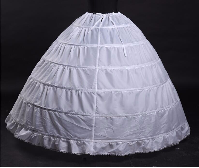 Auf Lagerbier 6 Reifen Unterröcke für Hochzeit Kleid Hochzeit Zubehör Freies Krinoline Günstige Unterrock Für Ballkleid