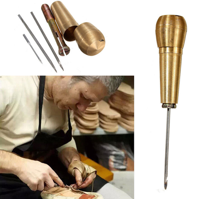 1setzt NäHenne Schuh Reparatur Werkzeug Ahle Leder Handwerk Bausatz Werkzeuge mit 3 Nadeln NäHenne Reparatur Werkzeuge Liefert Bausatz Professionelle heißer D16