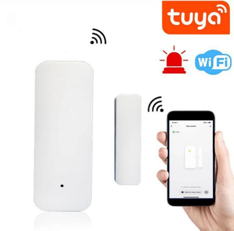 Tuya Clever WiFi Tür Sensor Offen/Geschlossen Detektoren Kompatibel Mit Alexa Google Heimat SmartLife APP Sicherheit Alarm Tür Sensor