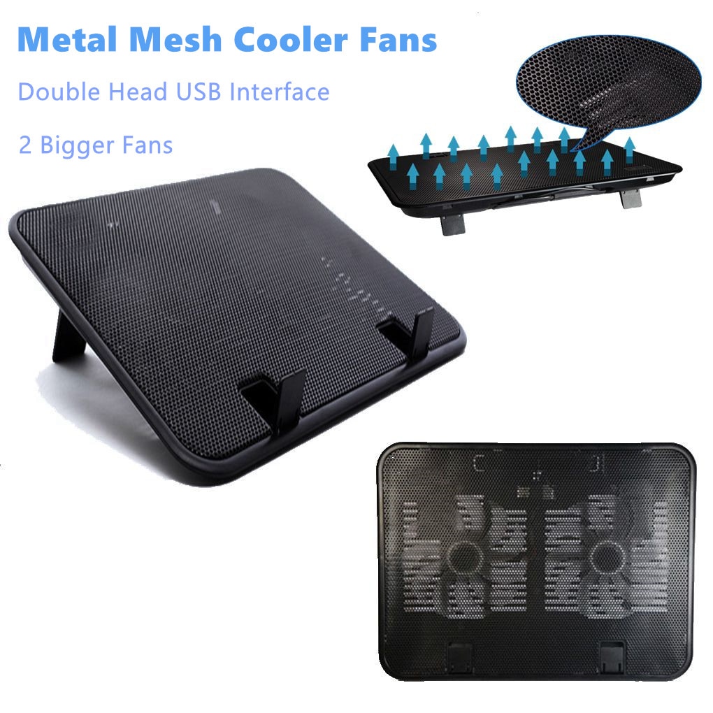 14 zoll Laptop Kühlung Fans Notizbuch Kühler Pads USB Externe Laptop Kühlung Pad Dünne Stand hoch Geschwindigkeit Stille Metall Tafel Fans