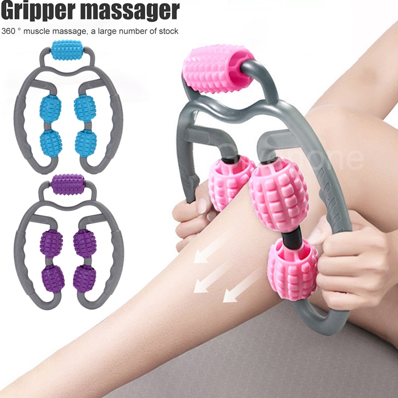 U bilden Abzug Punkt Massage Rolle 360 ° Volle Körper Massage Werkzeug Arm Bein Nacken Muskel Massagegerät 4 Räder Fitness gerät Für Sport