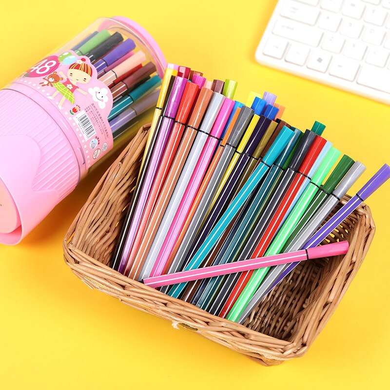 48 farbe Wasser Farbe Stift Gesetzt Flaschen Waschbar Wasser Farbe Stift Kindergarten Graffiti Pinsel freundlicher Malerei einstellen Schreibwaren