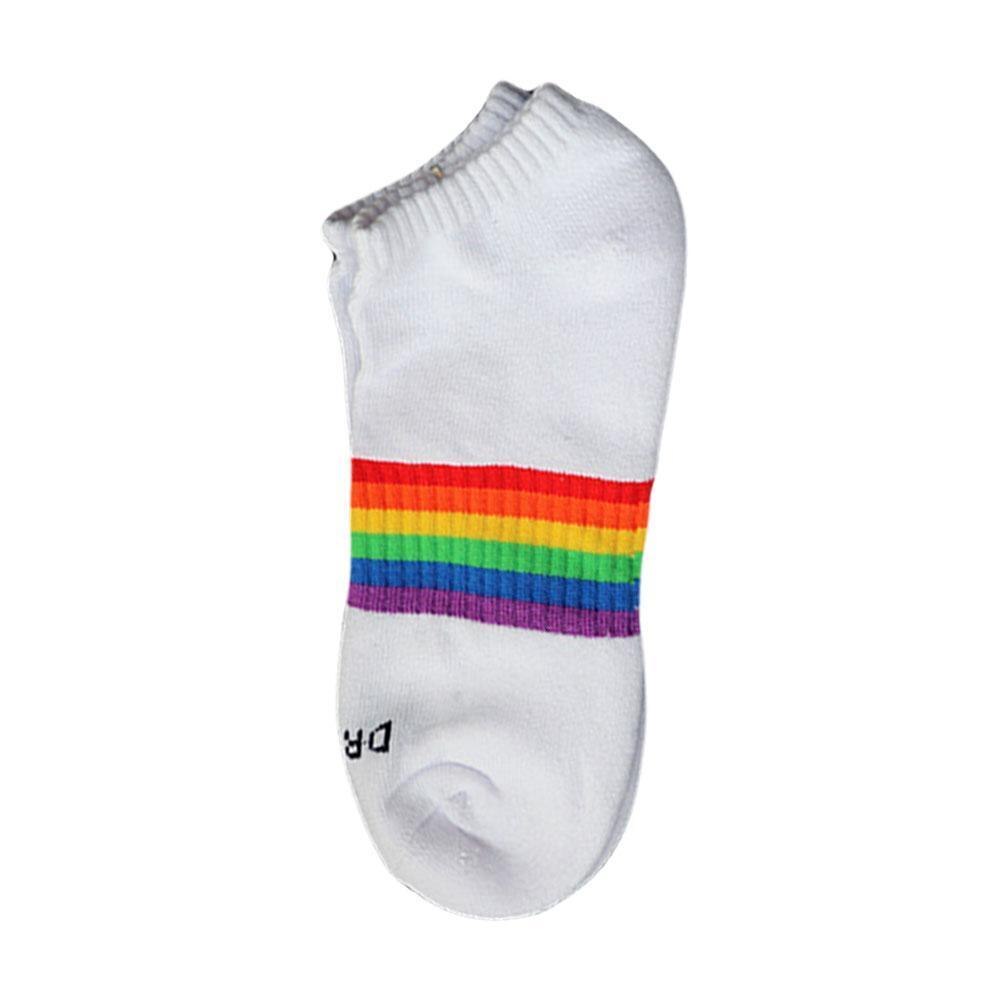Frauen Socken Baumwolle Regenbogen Gestreiften Socken Klassische Weihnachten Socken Harajuku lässig Warme Flut Nette Koreanische Lustige V5W2