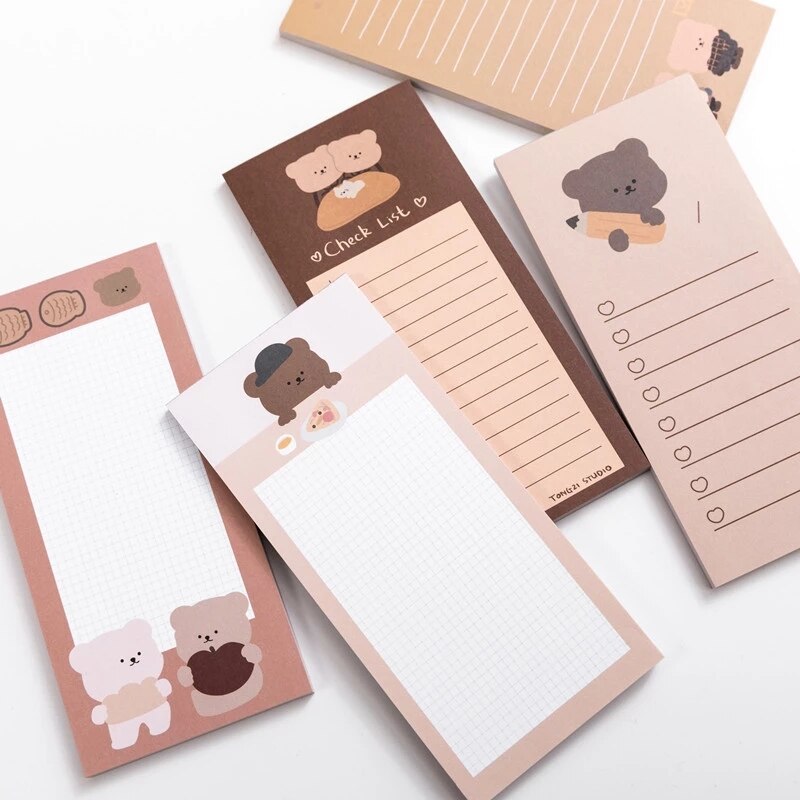 50 Blätter Nette Cookie Bär Memo Pad Kawaii Briefpapier N Mal Klebrigen Notizen Tragbare Notizblock Schule Büro Liefern Papeleria