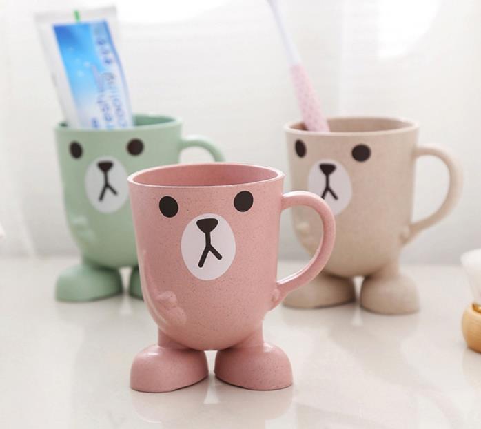 GH SchöNe Karikatur Ebene Zahnbürste Tasse Schlecht Becher Mundwasser Reise Zahnbürste Halfter Tasse Heimat Schlecht Zubehör Ratte