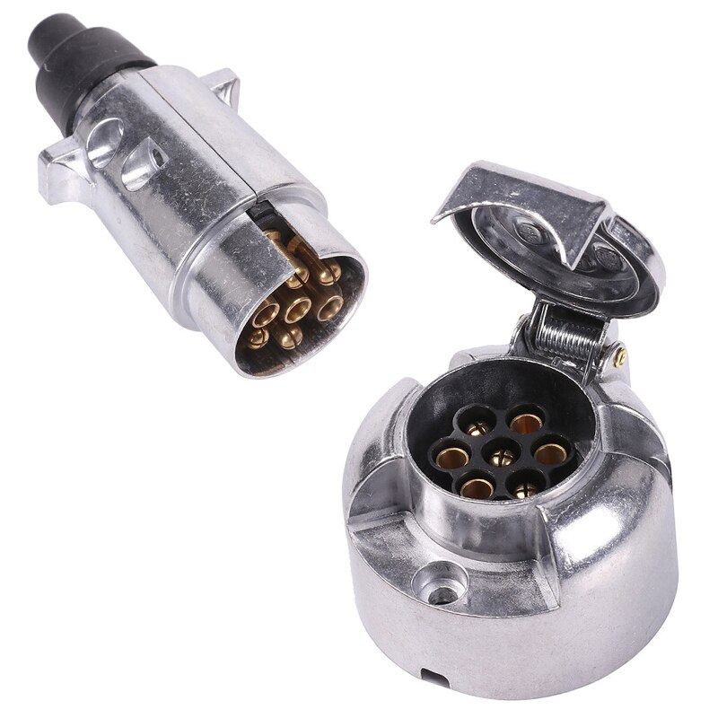 Anhänger Zubehör-7 Stift Anhänger Stecker 12V Rv Steckdosen Anhängerkupplung anhänge 7Stift Metall Anhänger Anschlüsse