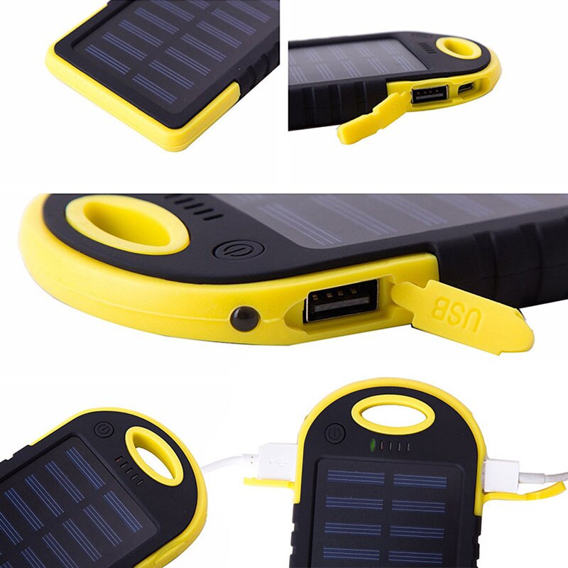 Solar- Handy, Mobiltelefon Energie Bank Verschachtelung Tragbare Handy, Mobiltelefon Energie Kasten mit 2 USB Hafen Mu8669