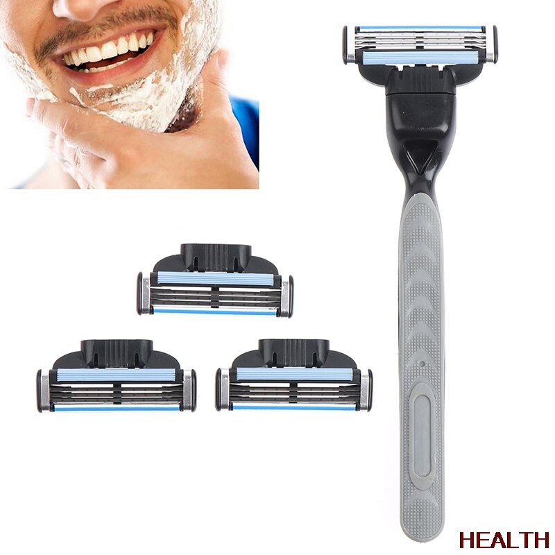 4 stücke Rasierklinge Mit 1 Rasierer Griff Rasierklinge Für Männer Rasierklingen Sicherheit Klingen Kassette Rasierer