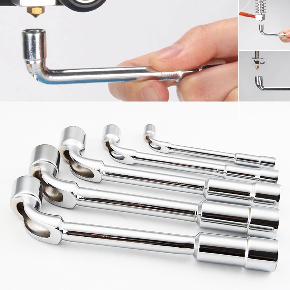 6mm 7mm 8mm sechseckig Schlüssel L-förmigen Ender 3 E3D MK8 Düse Schraube murmeln Schlüssel Hülse wartung Werkzeug Hülse Schlüssel