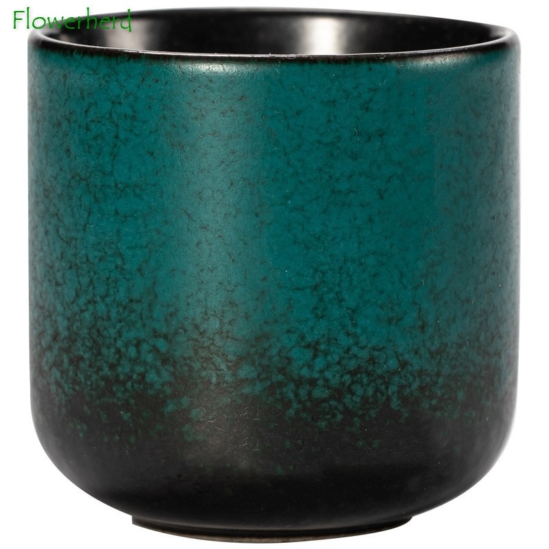 Ofen Gedreht Keramik Porzellan Tee Tasse Teawaware Kung Fu Tee Tasse einstellen Türkis Grün Tee Tasse Meister Tasse Heimat Einfache nordisch