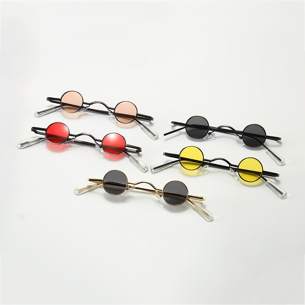 retro Mini Sonnenbrille Männer Runde Metall Rahmen Sonnenbrille Kleine Runde Gerahmte Sonnenbrille Männer Fahrer Brille Auto Zubehör