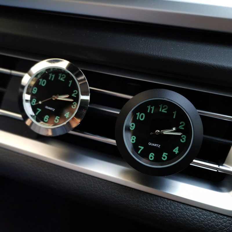 Automobil Quarz Leuchtende Uhr Auto Dekoration Uhr Ornamente Fahrzeug Auto Innen Uhr Automobil Lüftungsschlitze Clip Lufterfrischer