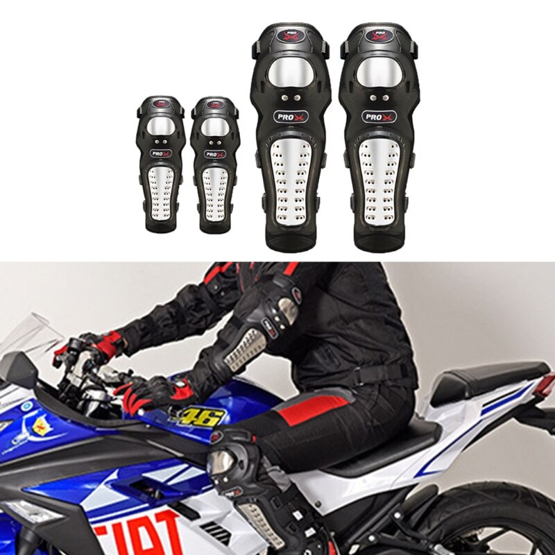 4 stücke Erwachsene Motorrad Schmutz Fahrrad draussen Reiten Anti-gefallen Schutz Getriebe Edelstahl Knie Pad Ellenbogen Pad Schutz