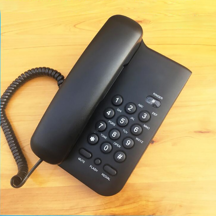 Schwarz kabelgebunden Festnetz Zauberstab Montierbar Telefon Telefon mit Anruf Anzeige Licht, Einstellbare Lautstärke, Blitz, stumm für Büro Hotel