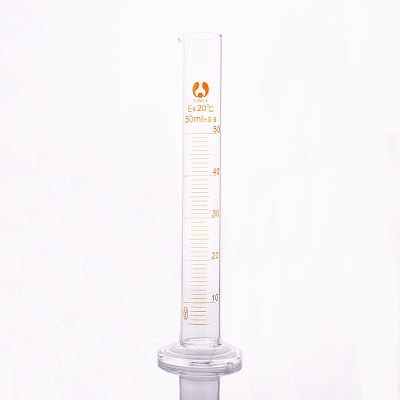 2 stücke Hohe borosilikatglas Sauerei zylinder, Kapazität 50 ml, Absolvierte Glas Labor Zylinder