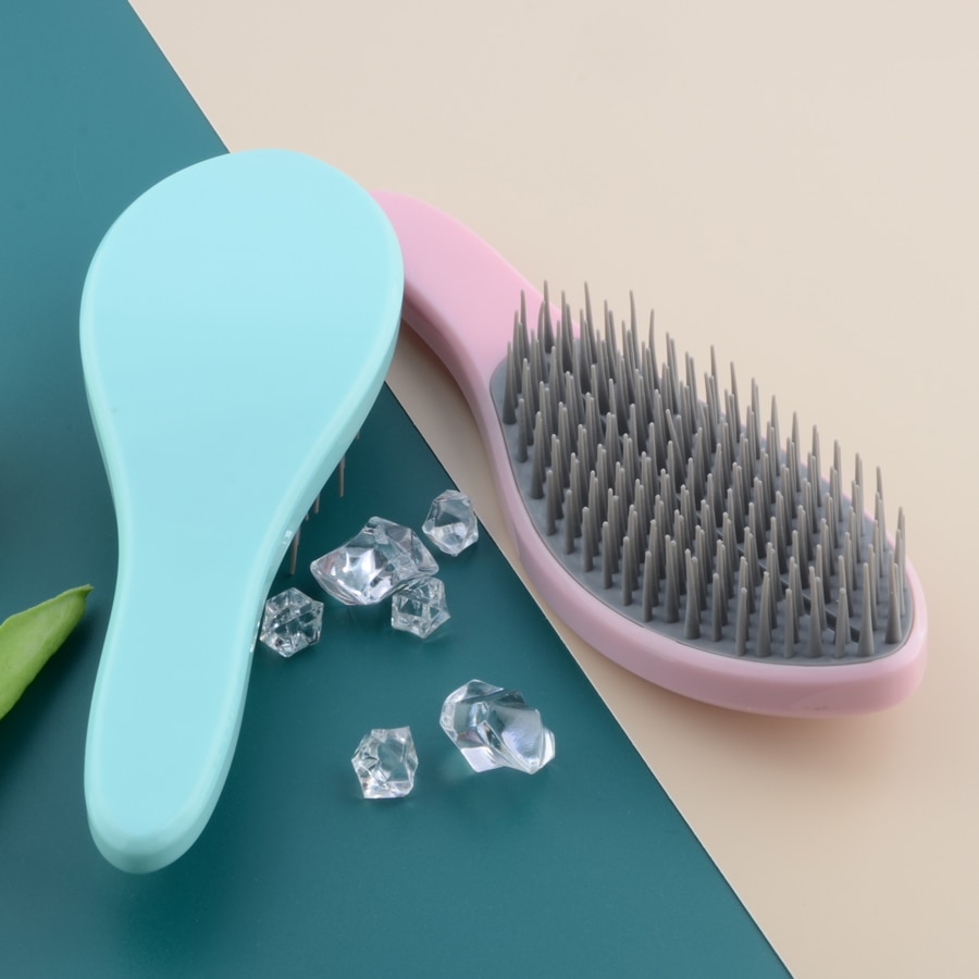 1pc Neue Entwirren Haar Pinsel Griff Magie Anti-statische Verwicklung Kamm Dusche Massage Kamm Glatte Salon Friseur mit papier Kasten