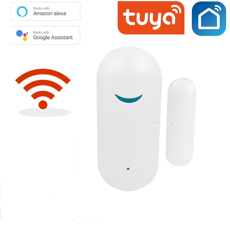 Tuya Clever WiFi Tür Sensor Tür Offen/Geschlossen Detektoren WiFi App Benachrichtigung Alarm Sicherheit Alarm Unterstützung Alexa Google Hause