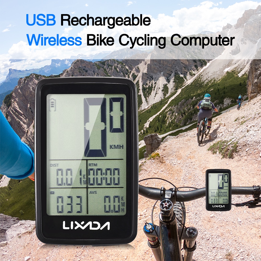 Lixada Fahrrad Computer Wasserdichte USB Aufladbare Drahtlose Fahrrad Computer Fahrrad Tacho Kilometerzähler GPS Fahrrad Energie Meter