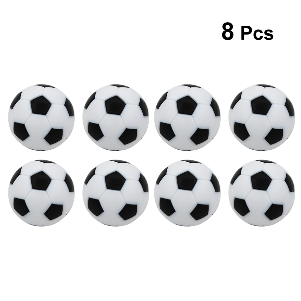 8 stücke Tabelle FußBall Bälle Ersatz FußBall Spiel Foosballs Mini Harz Tabletop FußBall Schwarz und Weißen Kugeln