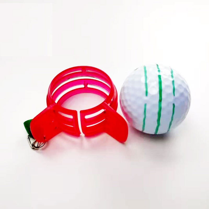 2 stücke Neue Kunststoff Golf Ball Marker Liner Rosa/Blau/Grün Tri-Ausrichtung Golf Ball Marker