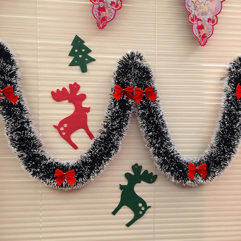 2M Weihnachten Dekoration Bar Spitzen Band Heimat Party Baum Zauberstab Girlande Bowknot Streifen Weihnachten Baum Ornamente