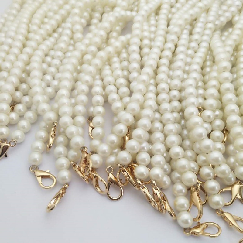 Süße Tragbare Imitieren Perle Tasche Gurt Gürtel Griffe Kette Frauen Handtasche Schulter Tasche Gurt Ersatz Lange Tasche Zubehör