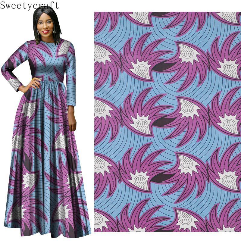 6Garten/viel Violett afrikanisch drucken Wachs Stoff Nigerian Real Wachs 100% Polyester ankara Frints Stoff Diy Nähen Kleid Material