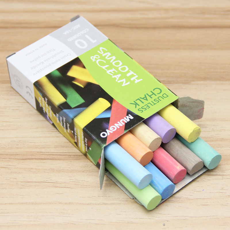 10 Teile/paket Bunte Dustless 10-farben-fehlschlagrock Kreide für Zeichnung & & Schule Schreibwaren & Bürobedarf