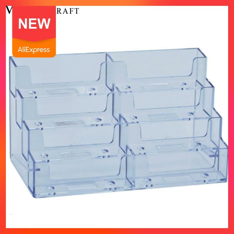 Vividcraft Schreibtisch Zubehör transparent Acryl Zähler Anzeige Halfter Schreibtisch oben Karte Ständer Halfter Stehen Foto Geschäft N0C5