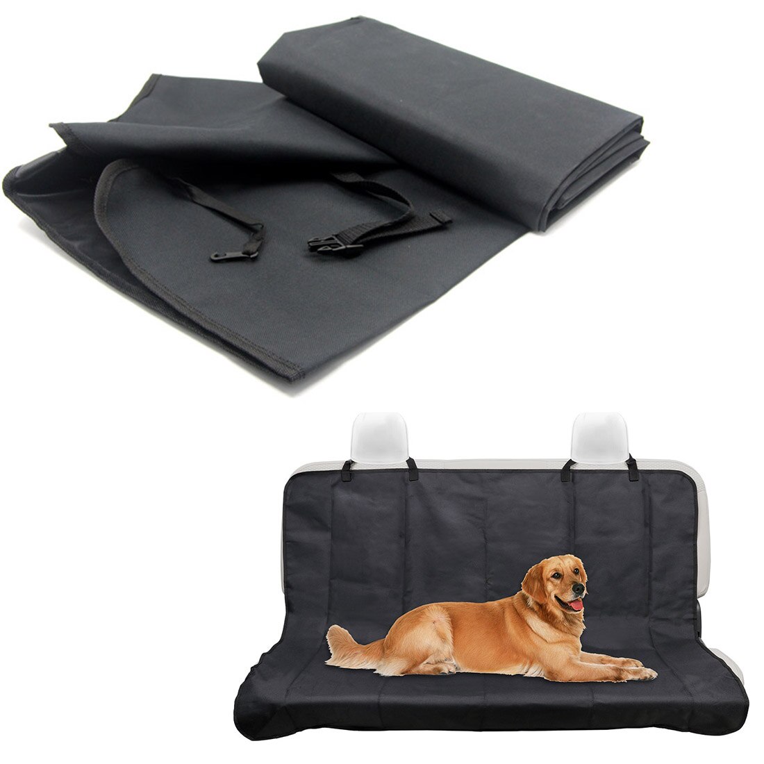 Dewtreetali Oxford Auto Haustier Hund Träger Hund Tasche Haustier Sitz Kissen Zurück Abdeckung matt Wasserdichte Anti-Unterhose Faltbare Auto matten Schwarz