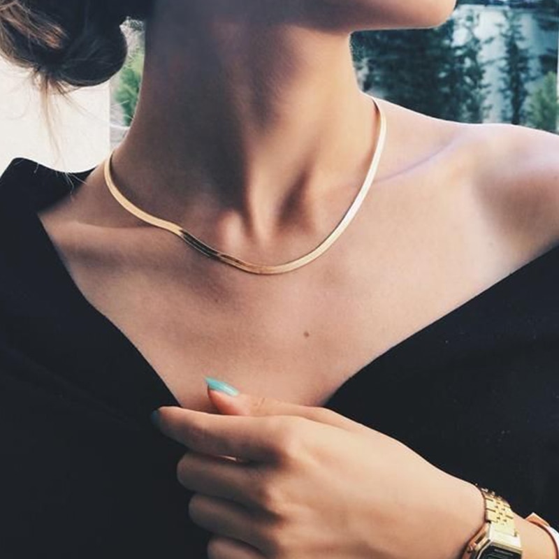 Klinge Schlange Kette Halskette Für Frauen Halsband Schlüsselbein Halskette Hochzeit Party Täglichen Elegante Schmuck
