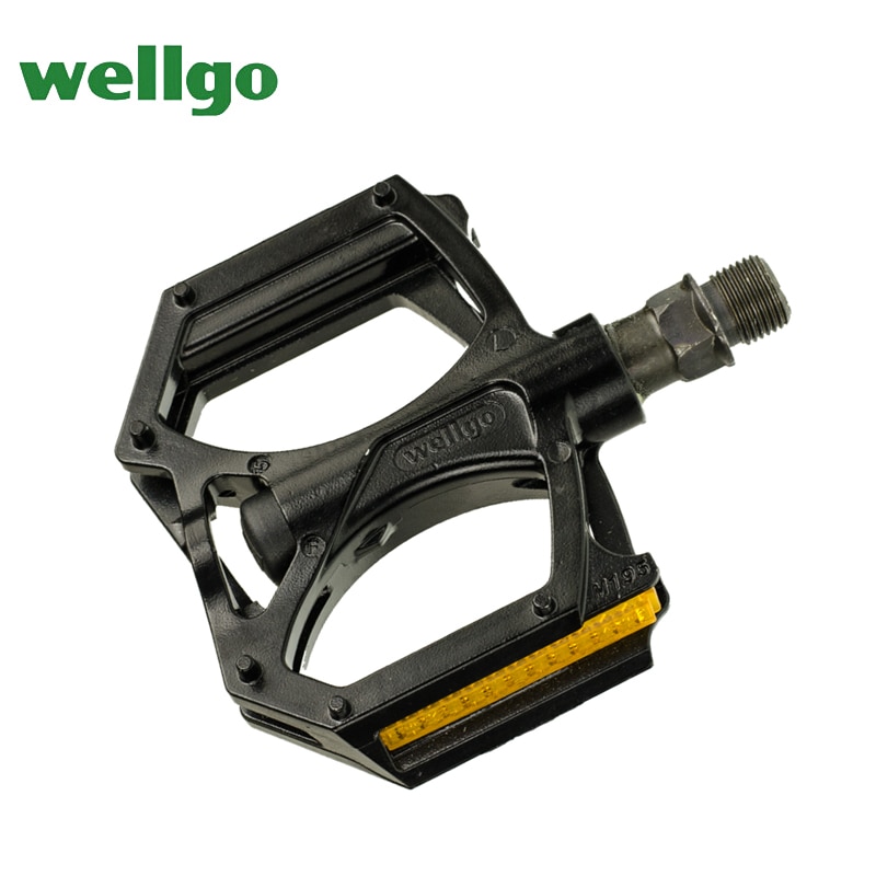 Wellgo M195DU Ultraleicht Aluminium Legierung Fahrrad Pedal MTB Rennrad Doppel DU Lagerbier Pedale Schwarz Silber