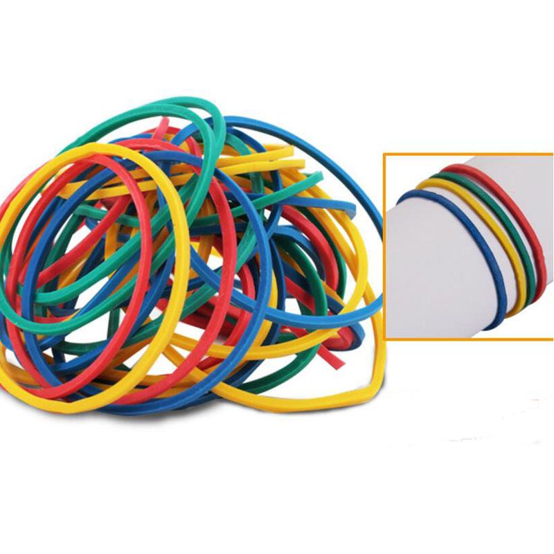 Neue 500 teile/paket Mischfarbe Gummibänder Bunte Durchmesser 40mm Gummiband Ringe Gummiband Bürobedarf