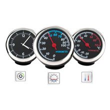 Runde bilden Auto Automobil Digitale Uhr Auto Uhr/Thermometer/Hygrometer Auto Innen Dekoration Ornament Auto Styling