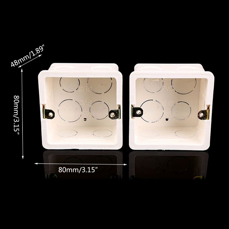 80x80 PVC Kreuzung Kasten Zauberstab Halterung Kassette Für Schalter Buchse Basis Schalter Boden D0AC