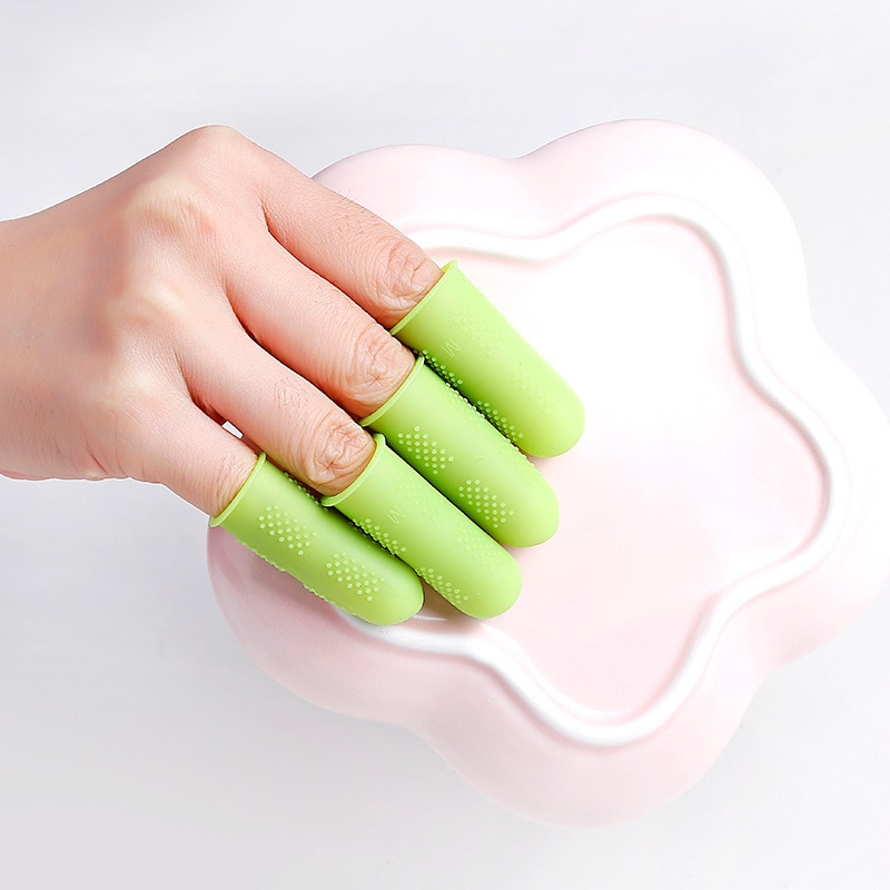 5Stck Finger Nicht-Unterhose Finger Schutz Küche Werkzeuge Grill Werkzeuge Lebensmittel Klasse Silikon Finger Hülse Isolierung Protektoren